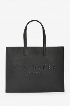 TED BAKER Sales Store 40 Ted Baker Black Sukicon Crosshatch East West Icon Bag