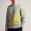 Ted Baker Grey-Marl Windmer Ls Branded Crew Neck Jumper 2 Ted Baker Grey-Marl Windmer Ls Branded Crew Neck Jumper -TED BAKER Sales Store unnamed file 2867