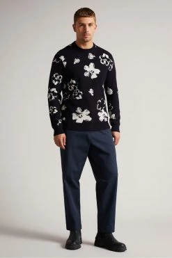 Ted Baker Navy Blue Sandsen Flower Graphic Crew Neck Jumper 12 Ted Baker Navy Blue Sandsen Flower Graphic Crew Neck Jumper -TED BAKER Sales Store unnamed file 2876
