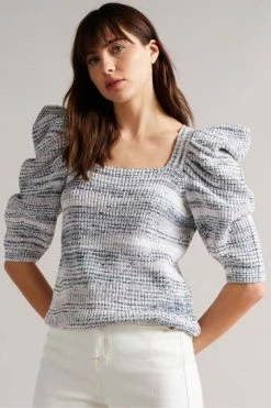 Ted Baker Aspel White Cotton Sleeve Detailed Knit Jumper 13 Ted Baker Aspel White Cotton Sleeve Detailed Knit Jumper -TED BAKER Sales Store unnamed file 2889