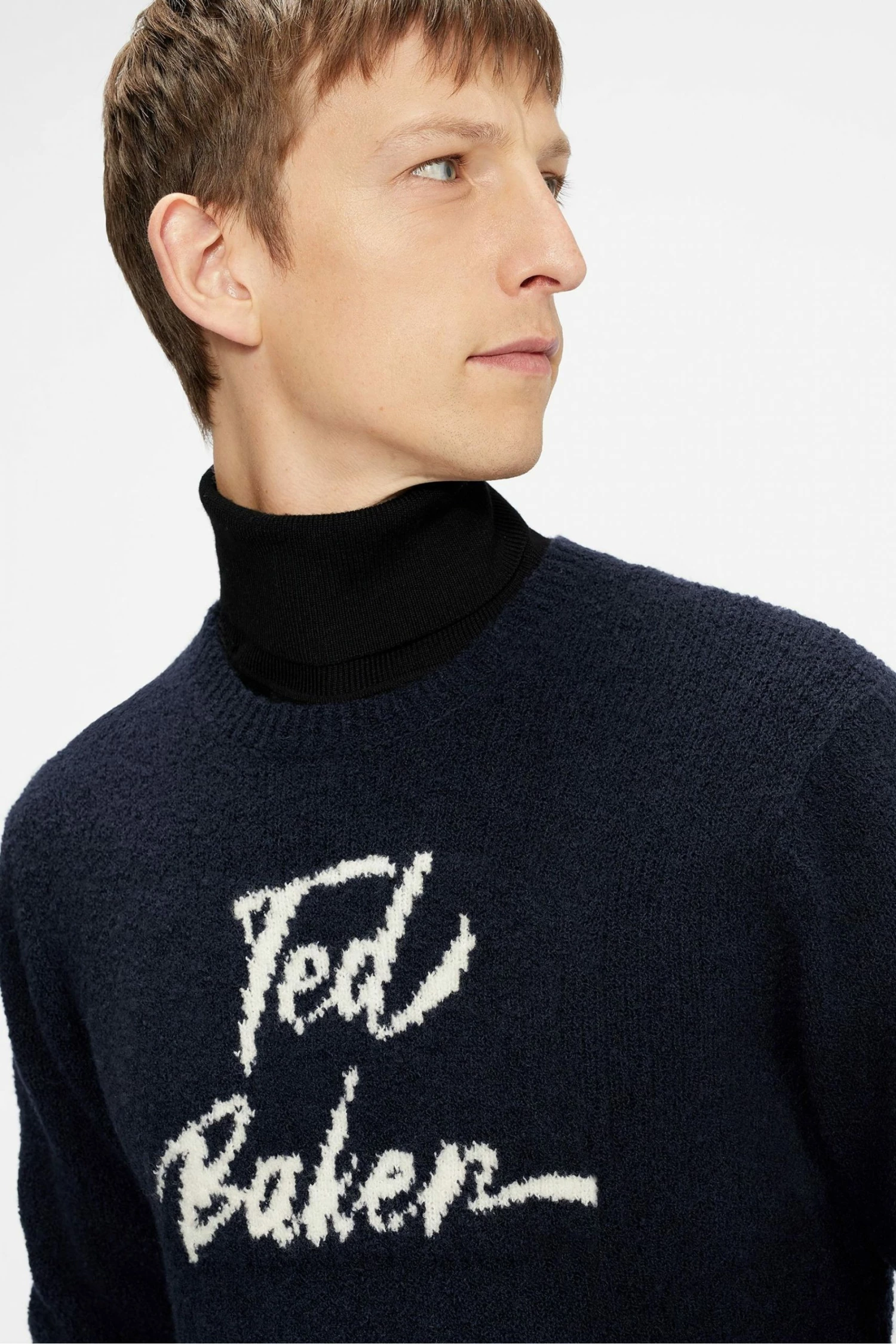 Ted Baker Blue Gowan Signature Crew Neck Sweater 6 Ted Baker Blue Gowan Signature Crew Neck Sweater - Image 4