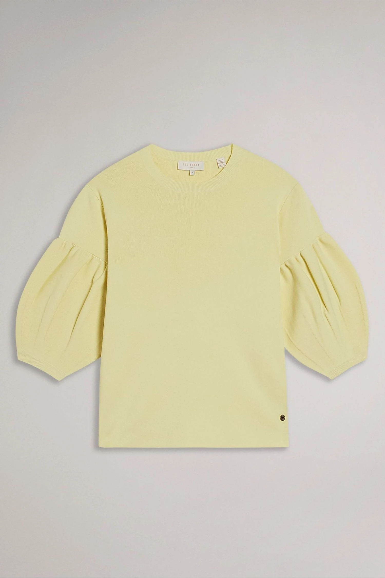 Ted Baker Capria Yellow Full Needle Puff Sleeve Knit Top 7 Ted Baker Capria Yellow Full Needle Puff Sleeve Knit Top - Image 5