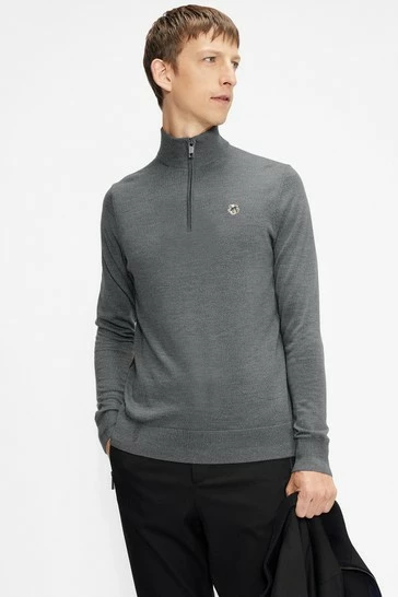 Ted Baker Grey Tooting Ls Core Half Zip 8 Ted Baker Grey Tooting Ls Core Half Zip - Image 6
