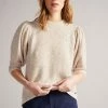 Ted Baker Inge White Balloon Sleeve Crop Knit Jumper -TED BAKER Sales Store unnamed file 2928