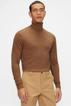 Ted Baker Beckton Core Roll Neck Jumper Brown -TED BAKER Sales Store unnamed file 2938