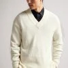 Ted Baker Natural Welburn V-Neck Jumper 2 Ted Baker Natural Welburn V-Neck Jumper -TED BAKER Sales Store unnamed file 2974