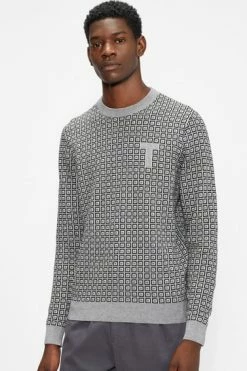 Ted Baker Grey Sprin Ls Patterned Crew Neck 13 Ted Baker Grey Sprin Ls Patterned Crew Neck -TED BAKER Sales Store unnamed file 2984