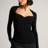 Ted Baker Helenh Black Sweetheart Neckline Knitted Top -TED BAKER Sales Store unnamed file 2985