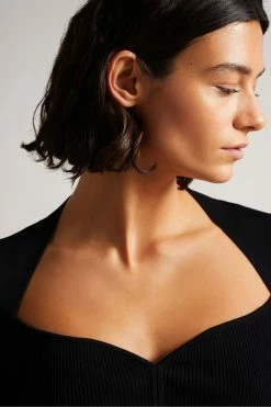 Ted Baker Helenh Black Sweetheart Neckline Knitted Top -TED BAKER Sales Store unnamed file 2987