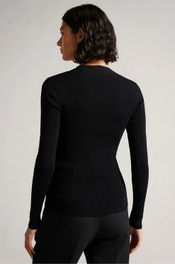 Ted Baker Helenh Black Sweetheart Neckline Knitted Top -TED BAKER Sales Store unnamed file 2988