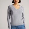 Ted Baker Abiygal Grey Merino Edit V-Neck Jumper -TED BAKER Sales Store unnamed file 2991