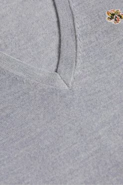 Ted Baker Abiygal Grey Merino Edit V-Neck Jumper -TED BAKER Sales Store unnamed file 2995