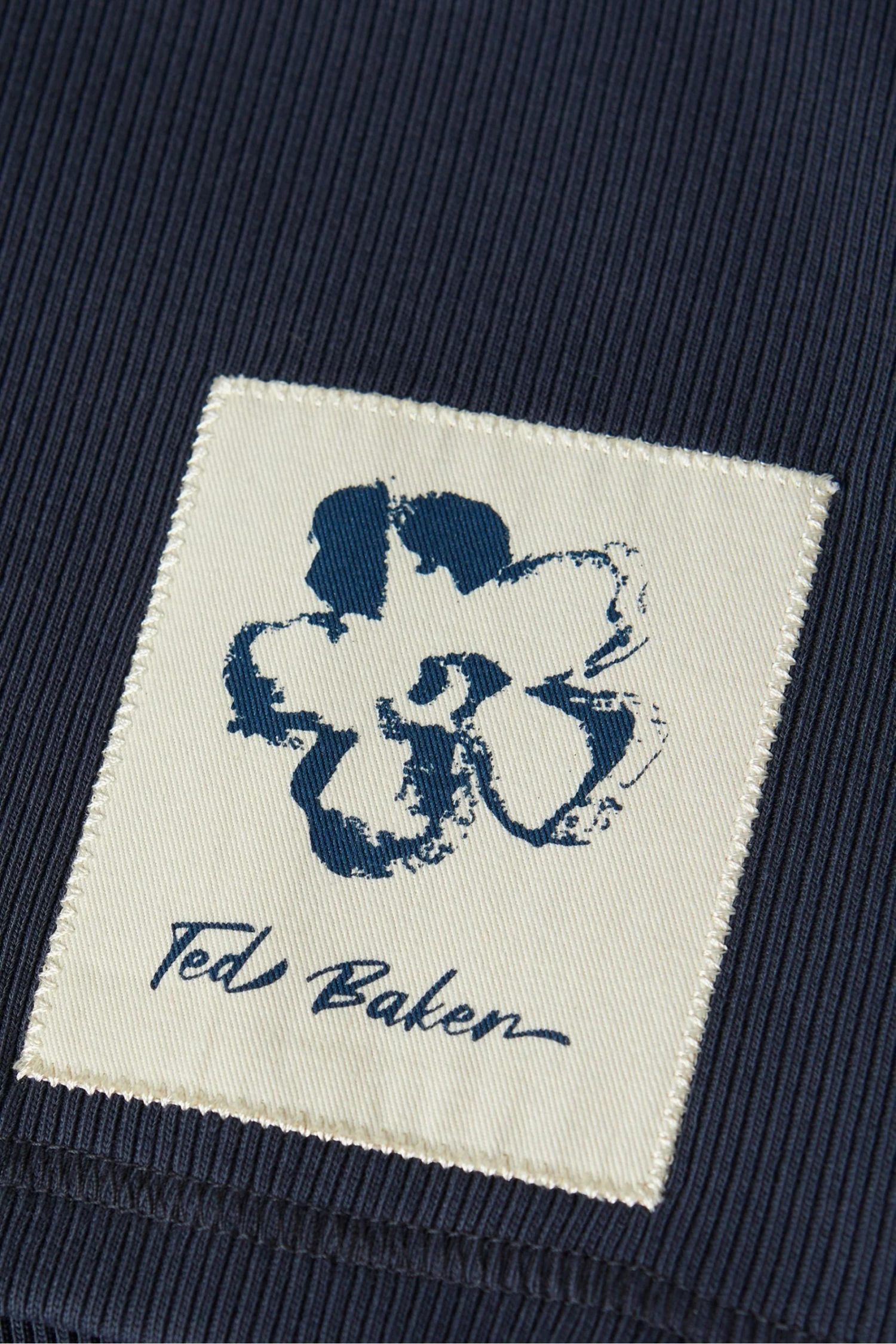 Ted Baker Blue Treyy Long Sleeved Ribbed Top 9 Ted Baker Blue Treyy Long Sleeved Ribbed Top - Image 7