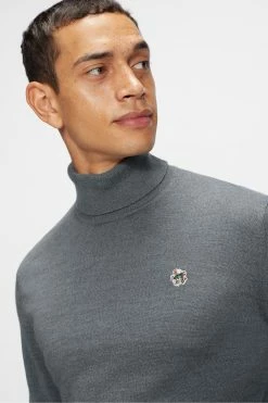 Ted Baker Grey Beckton Ls Core Roll Neck Jumper -TED BAKER Sales Store unnamed file 3014