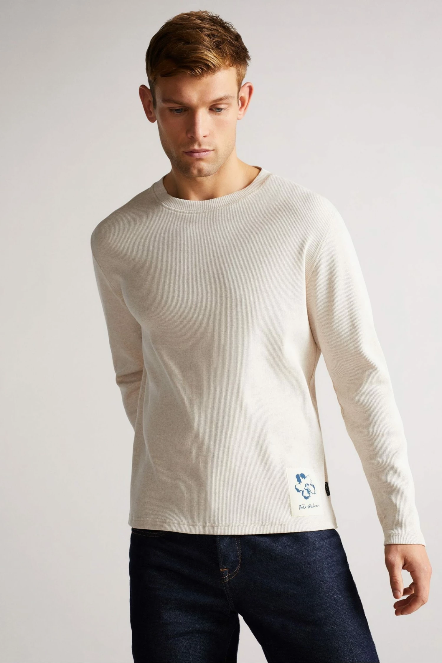 Ted Baker Natural Daley Long Sleeved Ribbed Top 3 Ted Baker Natural Daley Long Sleeved Ribbed Top