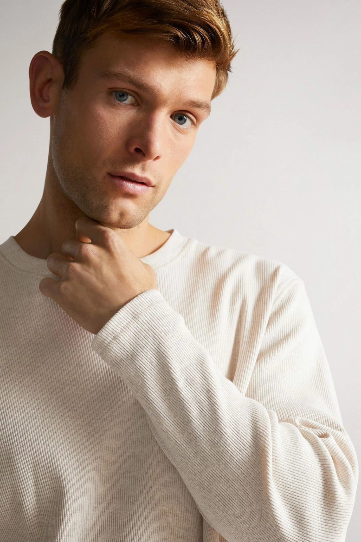 Ted Baker Natural Daley Long Sleeved Ribbed Top 6 Ted Baker Natural Daley Long Sleeved Ribbed Top - Image 4