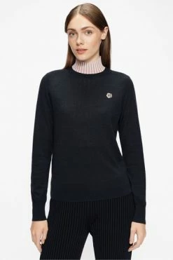 Ted Baker Blue Averiii Merino Edit Crew Neck Jumper -TED BAKER Sales Store unnamed file 3035