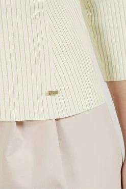 Ted Baker Cream Hhonor Square Neck 3/4 Sleeve Top -TED BAKER Sales Store unnamed file 3040