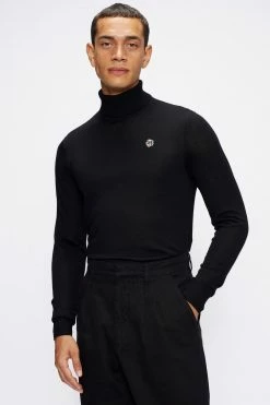 Ted Baker Black Beckton Core Roll Neck Jumper