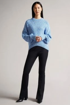 Ted Baker Brt-Blue Zzurii Twisted Yarn Curved Hem Sweater 11 Ted Baker Brt-Blue Zzurii Twisted Yarn Curved Hem Sweater -TED BAKER Sales Store unnamed file 3065