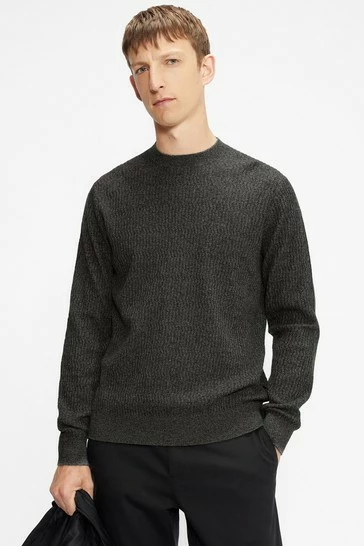 Ted Baker Grey Agarr Textured Crew Neck Sweater 8 Ted Baker Grey Agarr Textured Crew Neck Sweater - Image 6