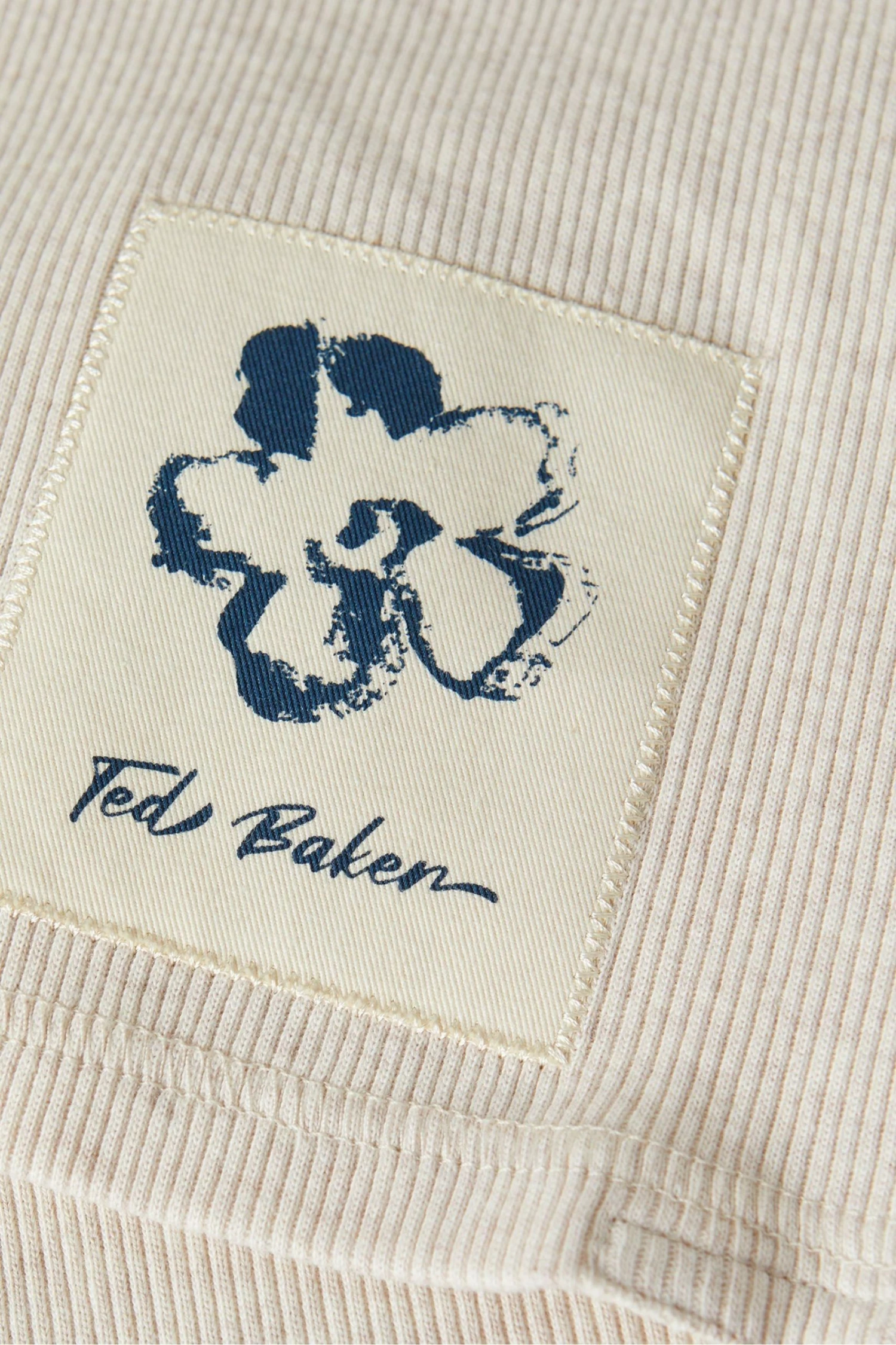 Ted Baker Natural Treyy Long Sleeved Ribbed Top 9 Ted Baker Natural Treyy Long Sleeved Ribbed Top - Image 7