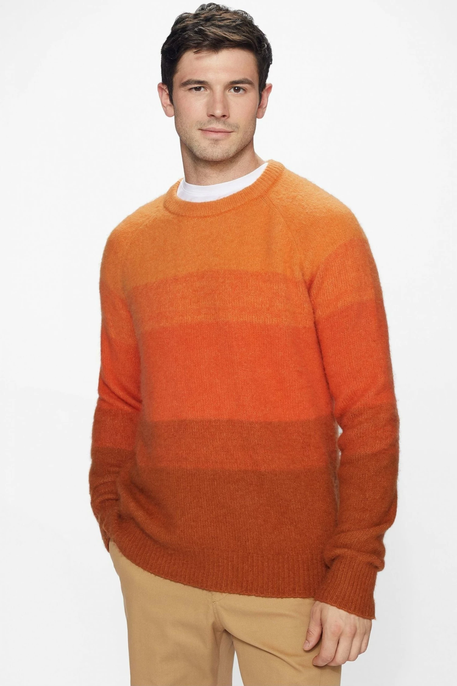 Ted Baker Rydal Orange Ls Ombre Crew Neck 3 Ted Baker Rydal Orange Ls Ombre Crew Neck