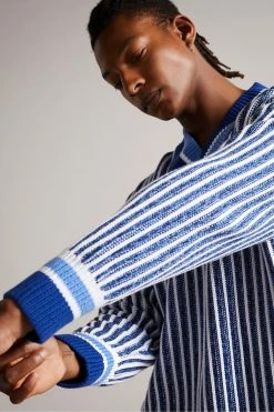 Ted Baker Redclif Brt-Blue Relaxed Fit Cricket Jumper -TED BAKER Sales Store unnamed file 3114