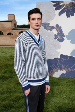 Ted Baker Redclif Brt-Blue Relaxed Fit Cricket Jumper -TED BAKER Sales Store unnamed file 3115