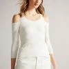 Ted Baker White Full Needle Rayon Knit Top -TED BAKER Sales Store unnamed file 3148
