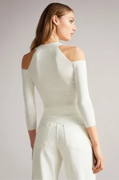 Ted Baker White Full Needle Rayon Knit Top -TED BAKER Sales Store unnamed file 3149