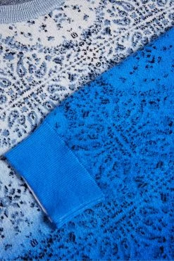 Ted Baker Moir Blue Spray Dye Crew Jumper -TED BAKER Sales Store unnamed file 3163