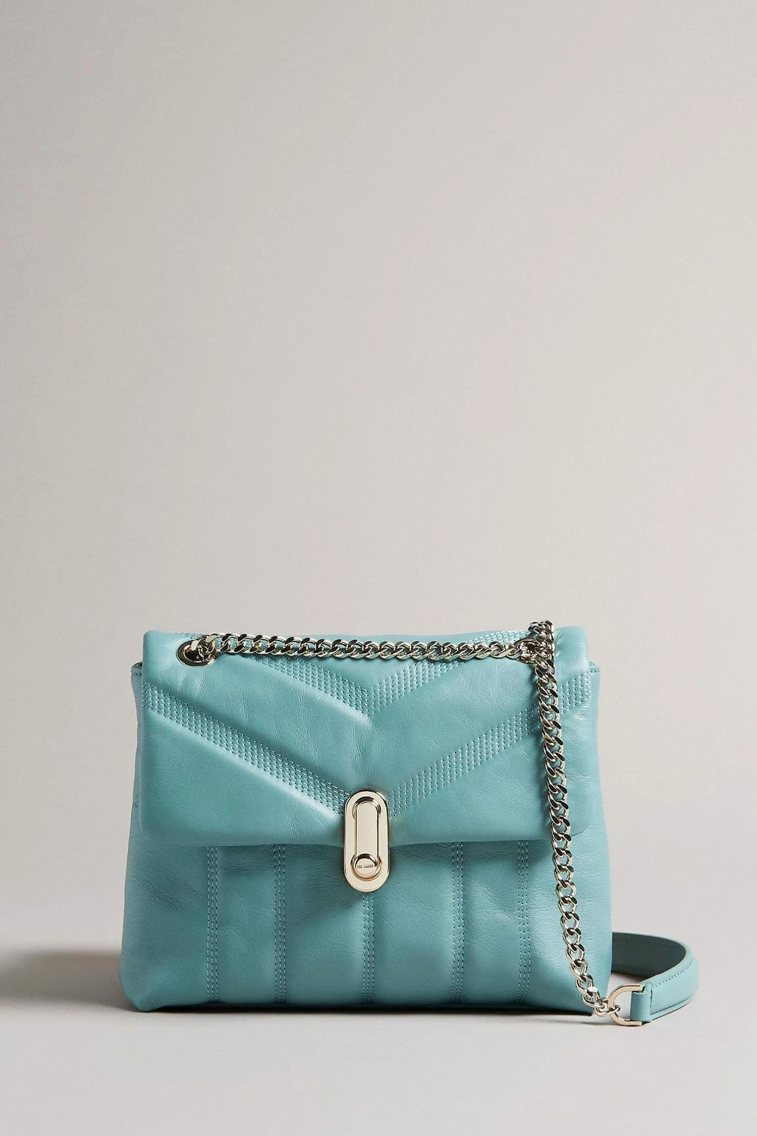 Ted Baker Mini Blue Leather Puffer Quilt Detail Xbody Bag 3 Ted Baker Mini Blue Leather Puffer Quilt Detail Xbody Bag