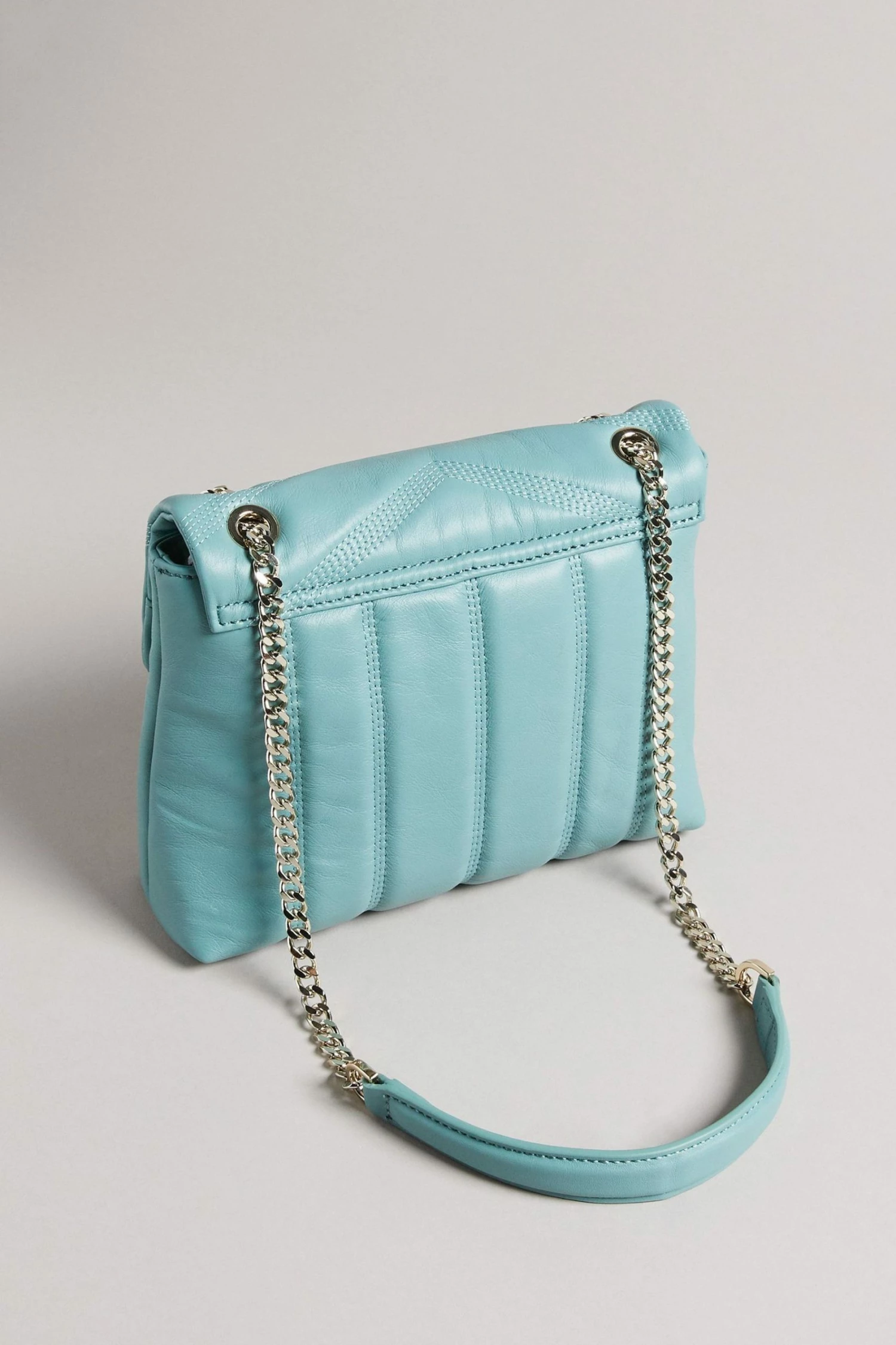 Ted Baker Mini Blue Leather Puffer Quilt Detail Xbody Bag 4 Ted Baker Mini Blue Leather Puffer Quilt Detail Xbody Bag - Image 2