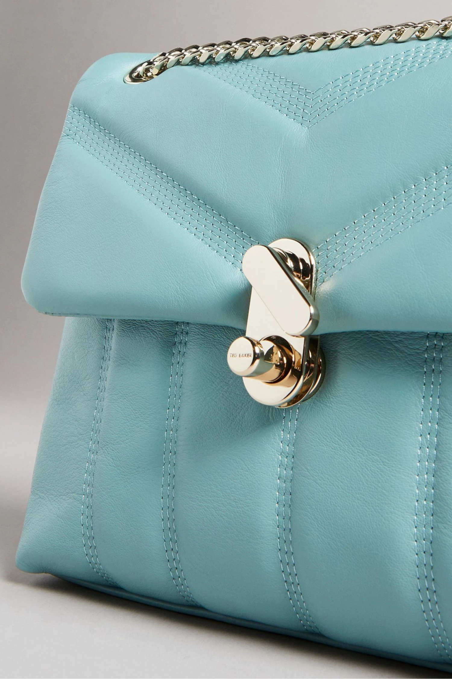 Ted Baker Mini Blue Leather Puffer Quilt Detail Xbody Bag 5 Ted Baker Mini Blue Leather Puffer Quilt Detail Xbody Bag - Image 3