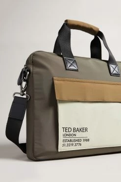 Ted Baker Freds Khaki Colourblock Document Bag -TED BAKER Sales Store unnamed file 323