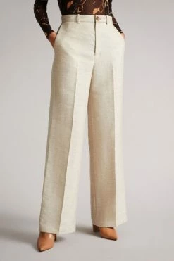 Ted Baker Darlont Ivory Floor Length Kick Flare Trousers -TED BAKER Sales Store unnamed file 3230