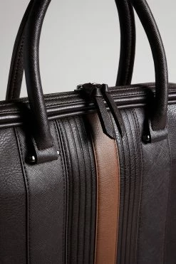 Ted Baker Brown Nevver Brn-Choc Striped Pu Document Bag -TED BAKER Sales Store unnamed file 328