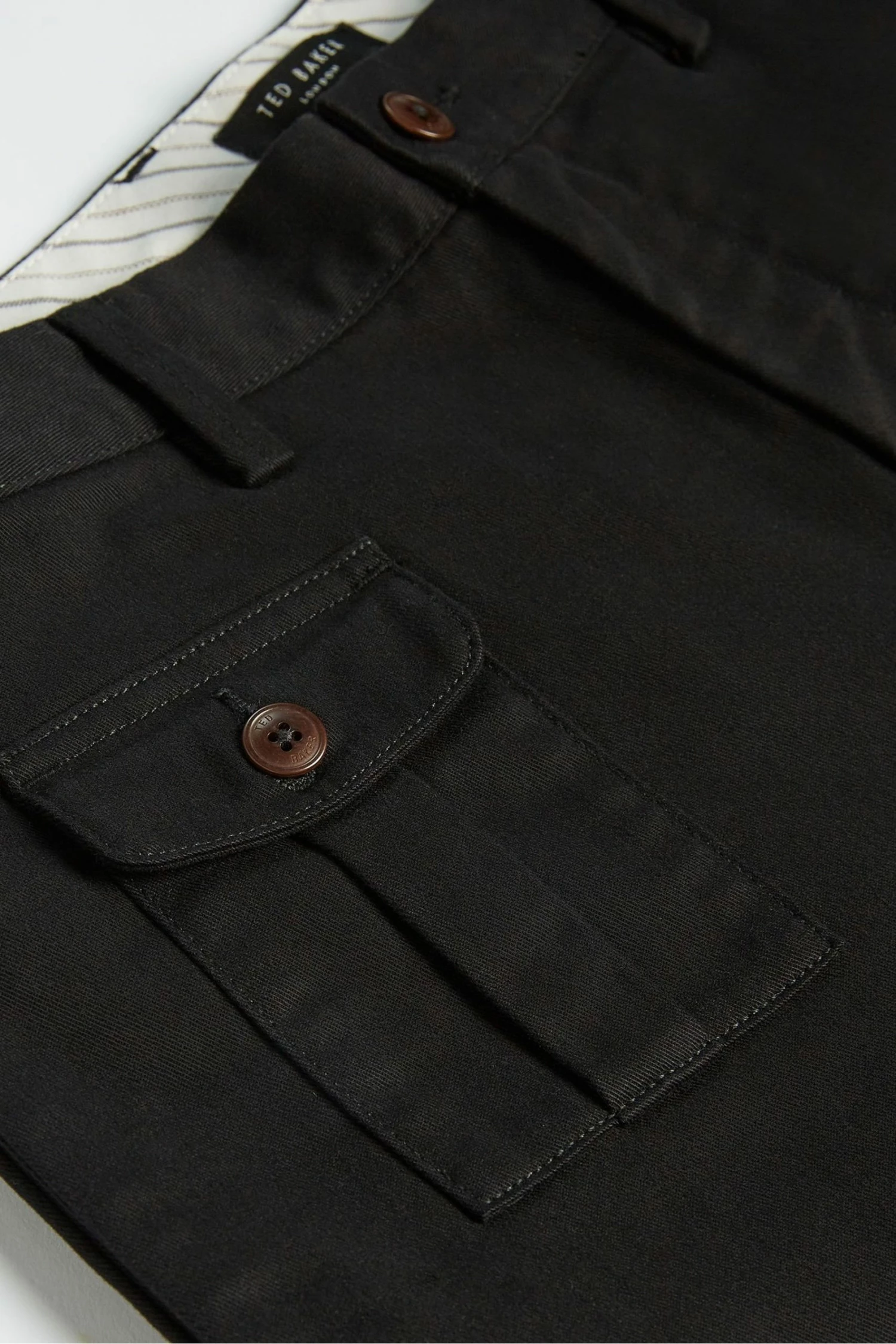 Ted Baker Black Kosmos Brushed Twill Tapered Trouser 7 Ted Baker Black Kosmos Brushed Twill Tapered Trouser - Image 5