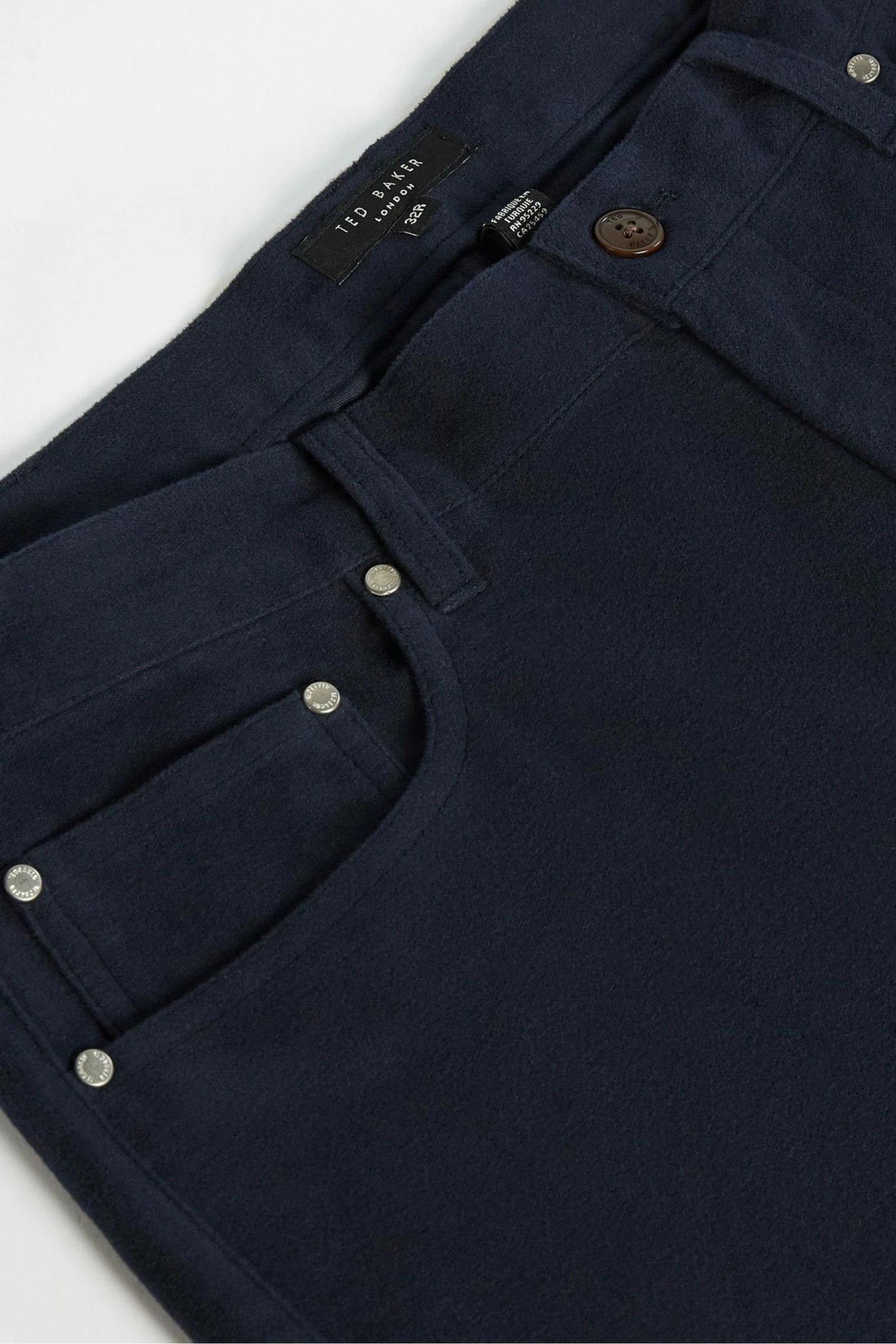 Ted Baker Blue Telscop Moleskin 5 Pocket Trousers 6 Ted Baker Blue Telscop Moleskin 5 Pocket Trousers - Image 4