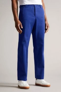 Ted Baker Gerlan Blue Leyden Fit Textured Trousers -TED BAKER Sales Store unnamed file 3417