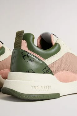 Ted Baker Khaki Green Tabbiy Magnolia Flower Chunky Trainers -TED BAKER Sales Store unnamed file 3445