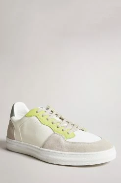 Ted Baker Lime Green Brent Retro Cupsole Leather Sneakers -TED BAKER Sales Store unnamed file 3450