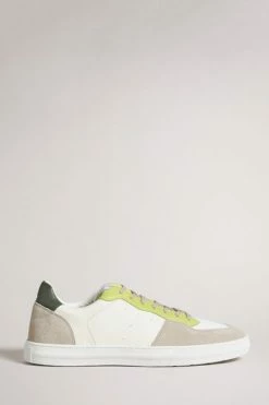 Ted Baker Lime Green Brent Retro Cupsole Leather Sneakers -TED BAKER Sales Store unnamed file 3453
