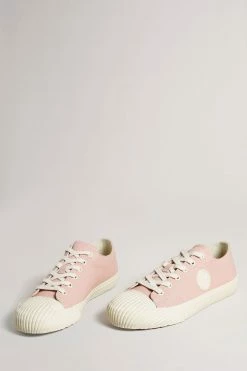 Ted Baker Womens Pink Tayni Canvas Low-Top Trainers -TED BAKER Sales Store unnamed file 3456