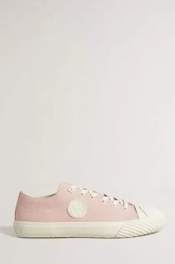 Ted Baker Womens Pink Tayni Canvas Low-Top Trainers -TED BAKER Sales Store unnamed file 3458