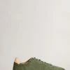 Ted Baker Barkerr Khaki Green Cupsole Suede Sneakers -TED BAKER Sales Store unnamed file 3471