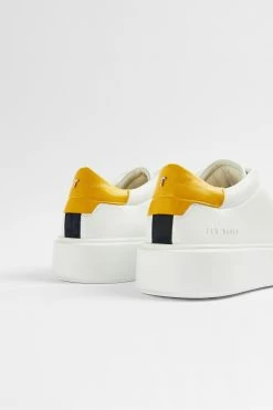 Ted Baker Yellow Yinka Leather Platform Trainers -TED BAKER Sales Store unnamed file 3480