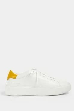 Ted Baker Yellow Yinka Leather Platform Trainers -TED BAKER Sales Store unnamed file 3482