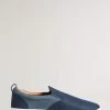 Ted Baker Simmon Navy Blue Nubuck Casual Elastic Sneakers -TED BAKER Sales Store unnamed file 3488